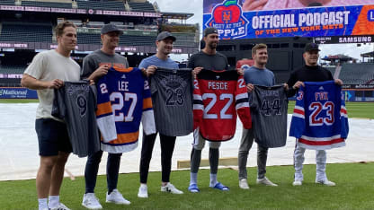 Pesce brings dad to Citi Field, throws 1st pitch with Lee, Fox