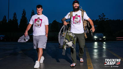 Hurricanes rock Jarvis ‘money bags’ T-shirt on 1st day of training camp