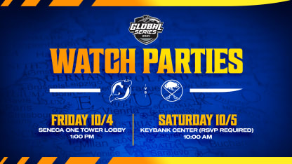 Sabres announce watch parties in Buffalo for Global Series games on Oct. 4 and 5