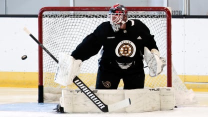 Korpisalo, Bussi ready to share Bruins net with Swayman unsigned