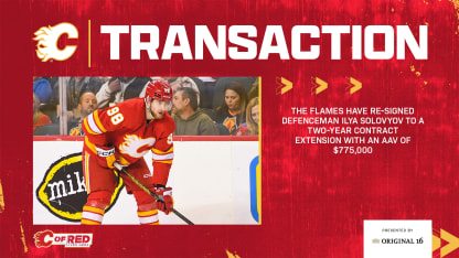 Flames Re-Sign Ilya Solovyov